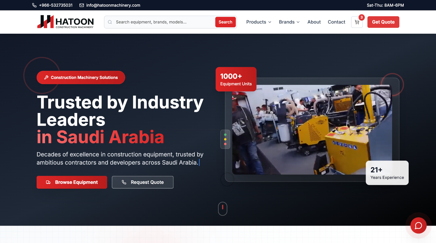 Hatoon Machinery website preview